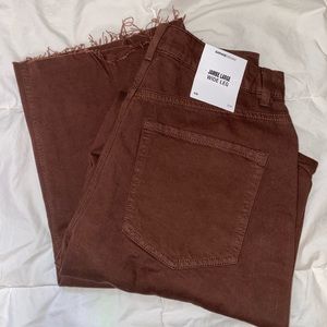 Garage Brown Wide-leg Jeans